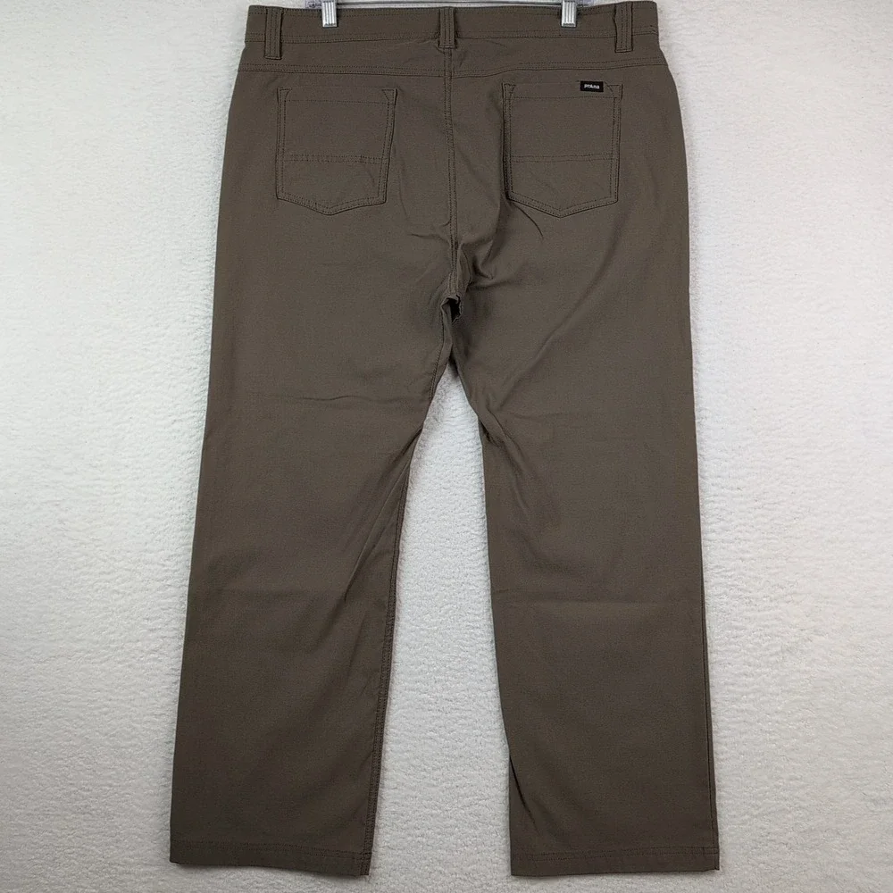Prana Brion Pant II Hiking Men's 40x30 Standard‎ Fit Green Nylon Stretch Outdoor